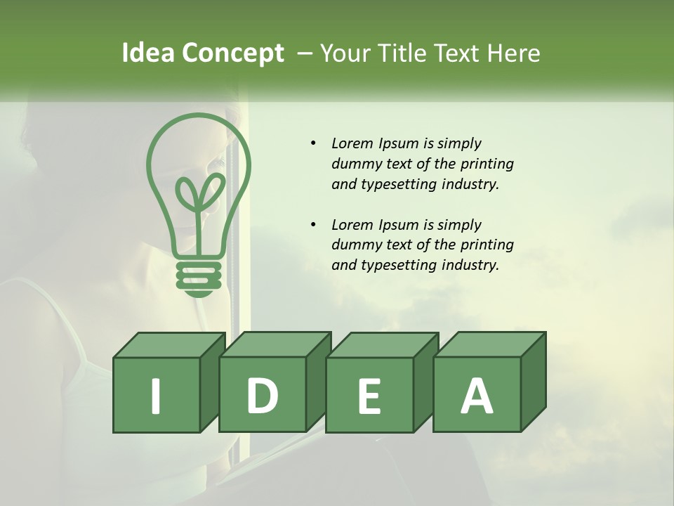 A Woman Sitting On A Window Sill Reading A Book PowerPoint Template