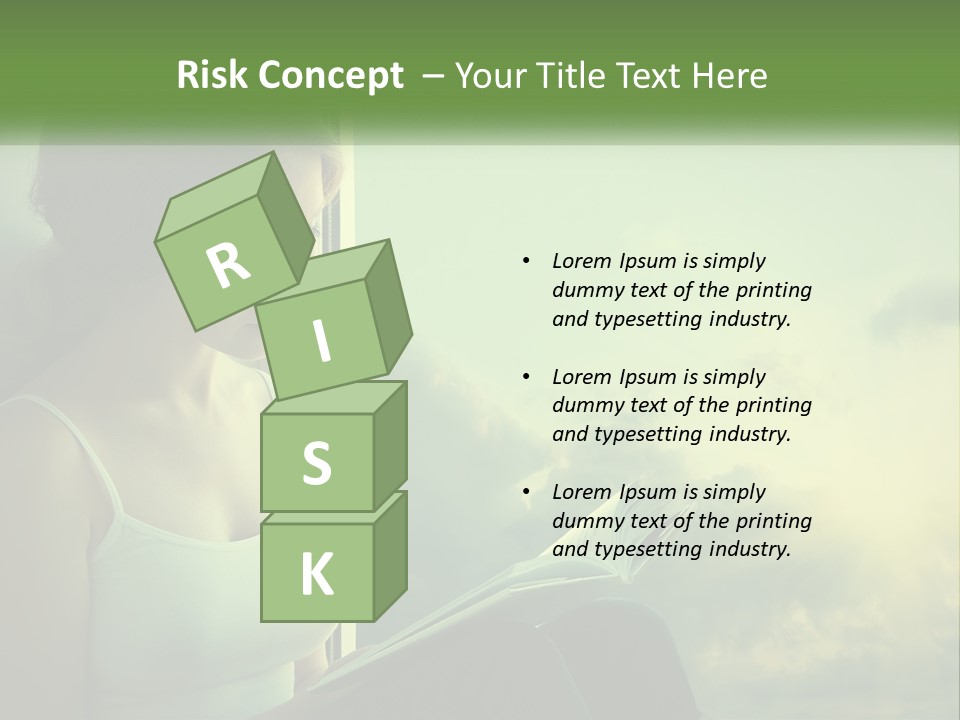 A Woman Sitting On A Window Sill Reading A Book PowerPoint Template