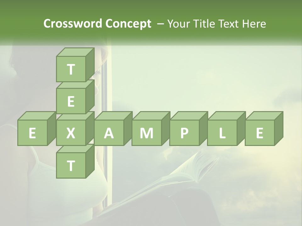 A Woman Sitting On A Window Sill Reading A Book PowerPoint Template