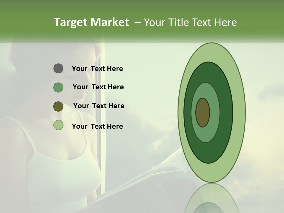 A Woman Sitting On A Window Sill Reading A Book PowerPoint Template