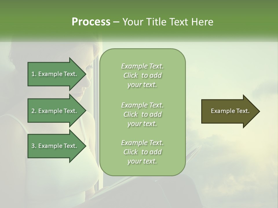 A Woman Sitting On A Window Sill Reading A Book PowerPoint Template