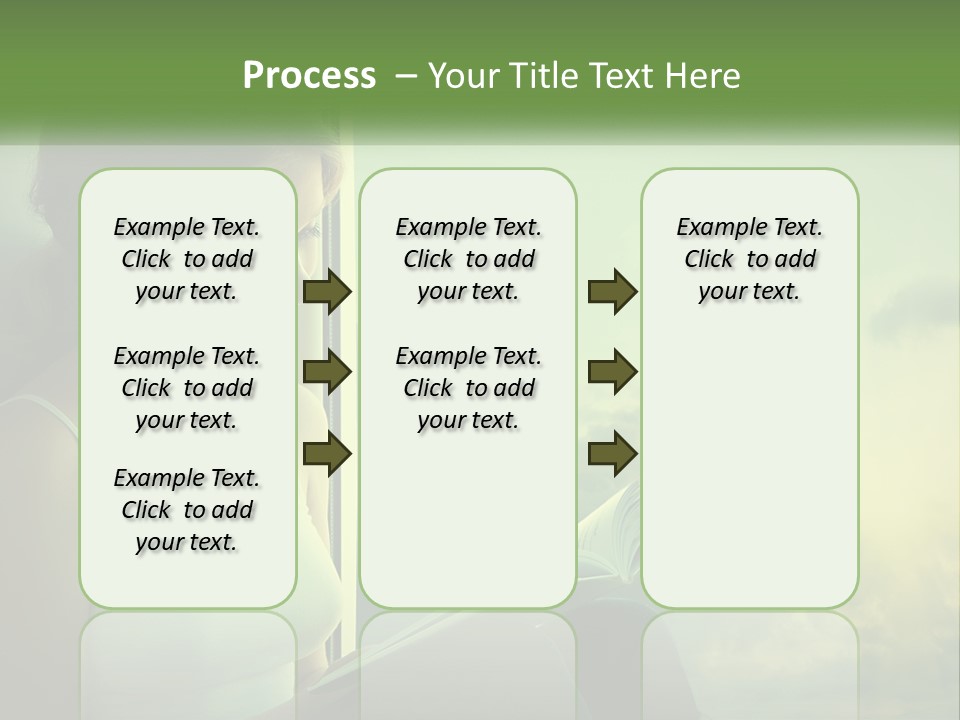 A Woman Sitting On A Window Sill Reading A Book PowerPoint Template