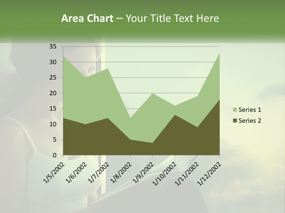 A Woman Sitting On A Window Sill Reading A Book PowerPoint Template