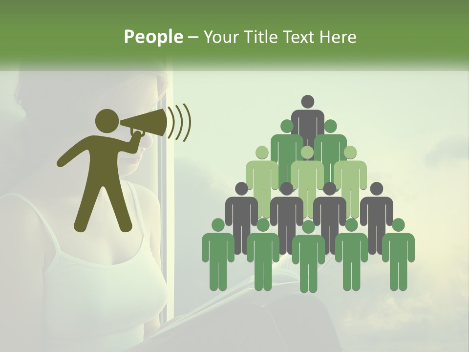 A Woman Sitting On A Window Sill Reading A Book PowerPoint Template