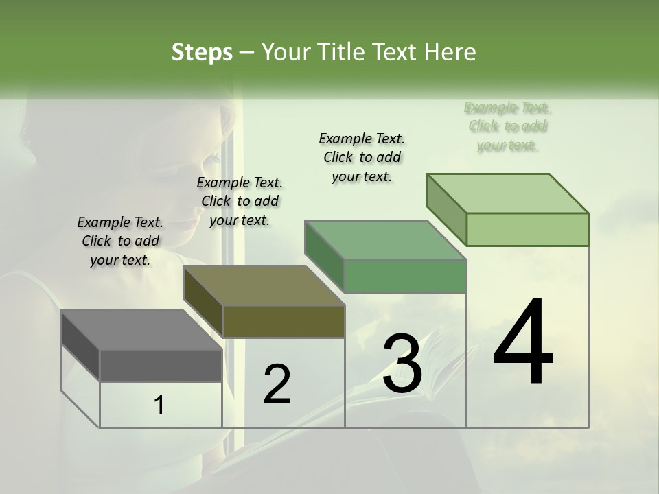 A Woman Sitting On A Window Sill Reading A Book PowerPoint Template