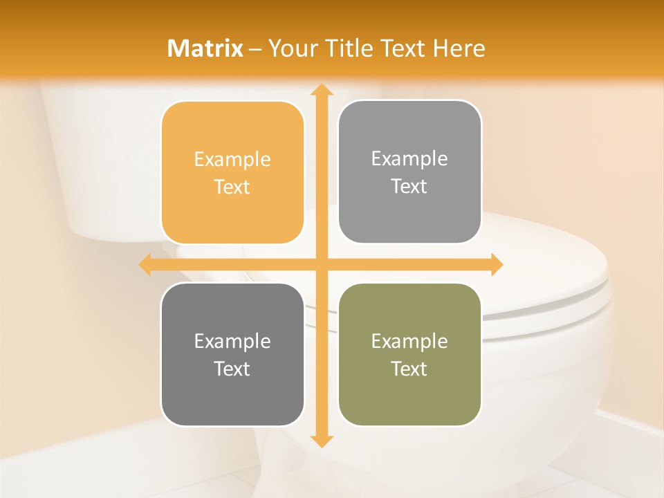 A White Toilet Sitting In A Bathroom Next To A Yellow Wall PowerPoint Template