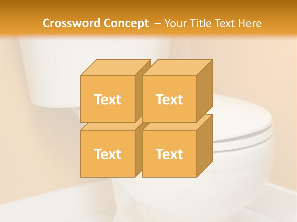A White Toilet Sitting In A Bathroom Next To A Yellow Wall PowerPoint Template