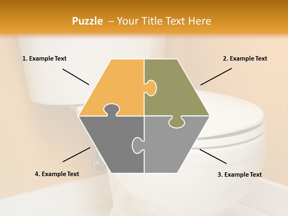 A White Toilet Sitting In A Bathroom Next To A Yellow Wall PowerPoint Template
