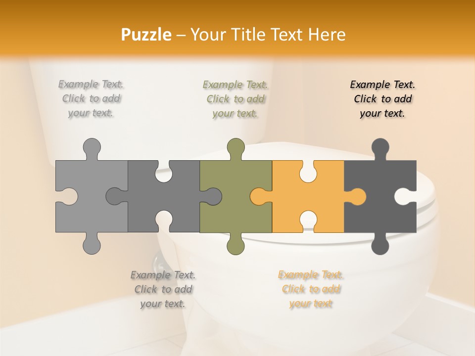 A White Toilet Sitting In A Bathroom Next To A Yellow Wall PowerPoint Template