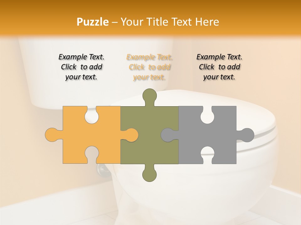 A White Toilet Sitting In A Bathroom Next To A Yellow Wall PowerPoint Template