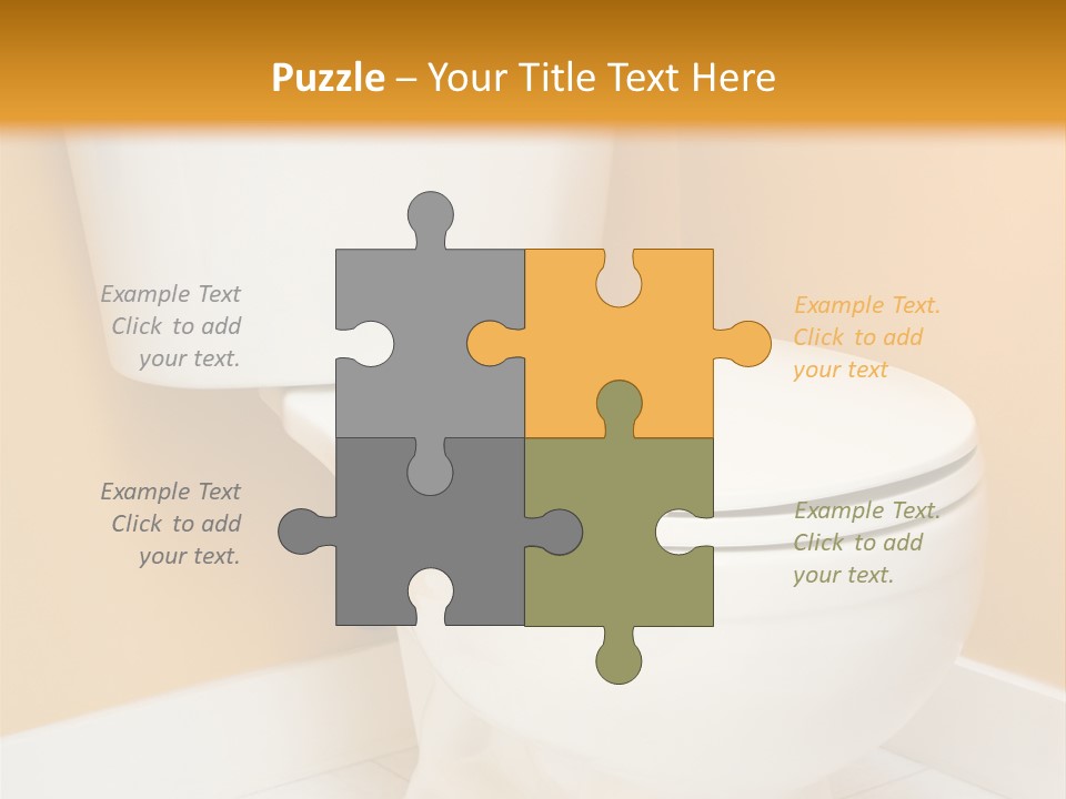 A White Toilet Sitting In A Bathroom Next To A Yellow Wall PowerPoint Template