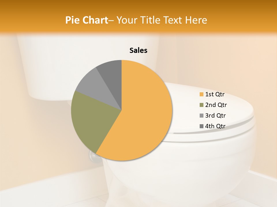 A White Toilet Sitting In A Bathroom Next To A Yellow Wall PowerPoint Template