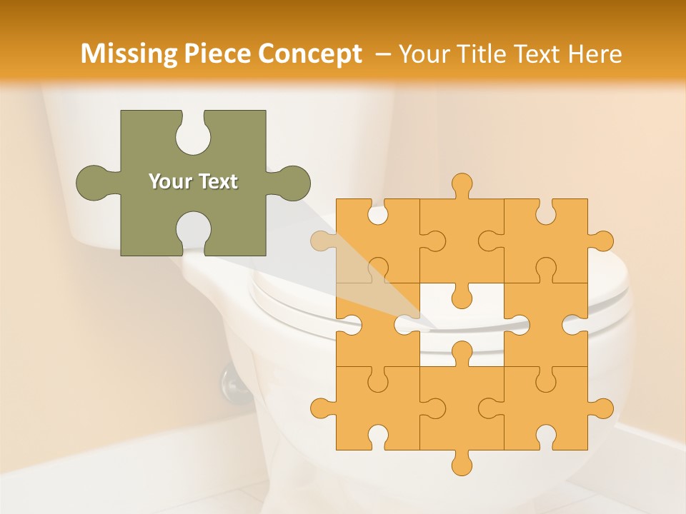 A White Toilet Sitting In A Bathroom Next To A Yellow Wall PowerPoint Template