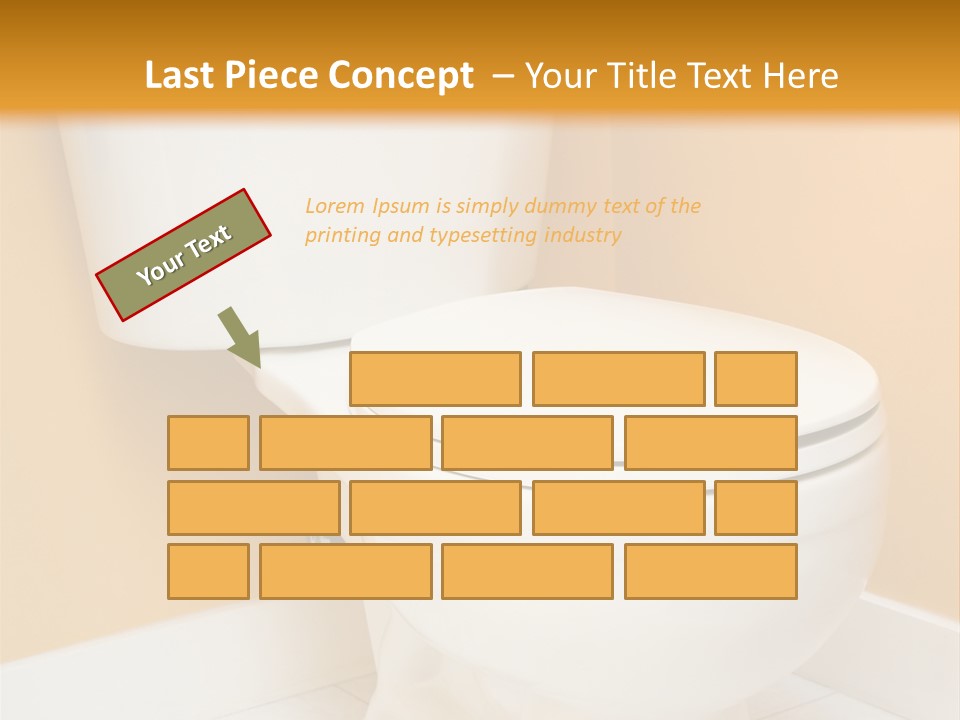 A White Toilet Sitting In A Bathroom Next To A Yellow Wall PowerPoint Template
