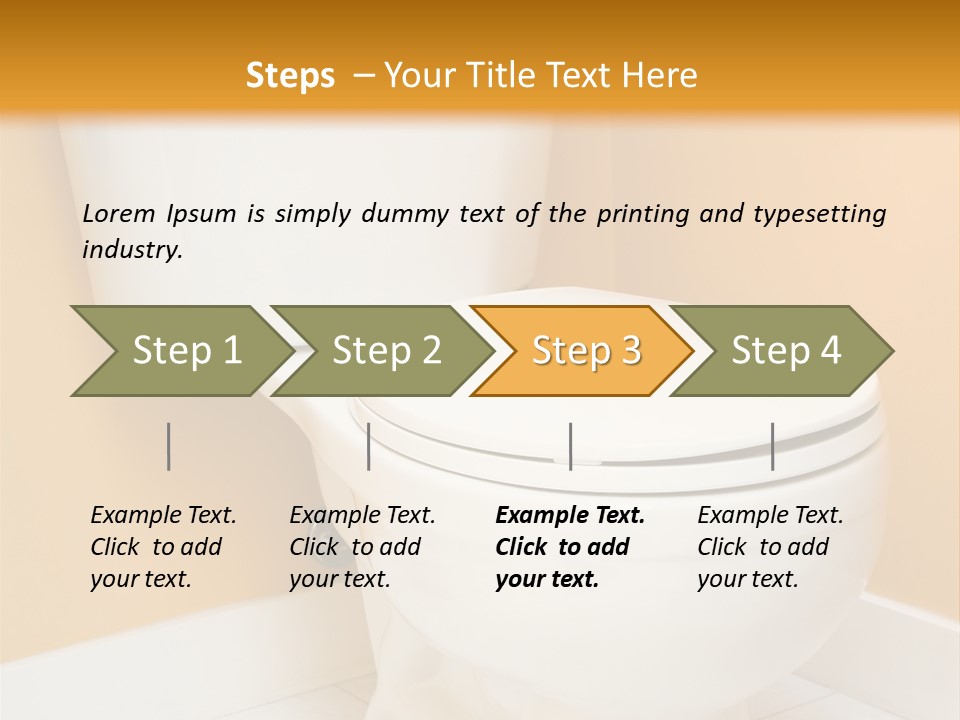 A White Toilet Sitting In A Bathroom Next To A Yellow Wall PowerPoint Template