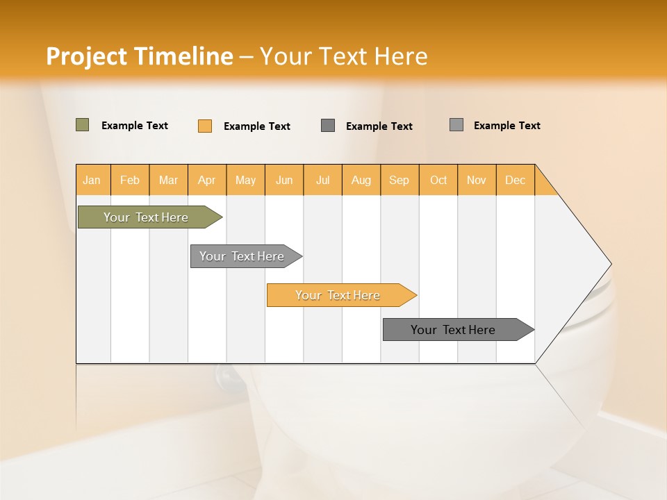 A White Toilet Sitting In A Bathroom Next To A Yellow Wall PowerPoint Template