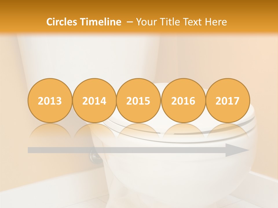 A White Toilet Sitting In A Bathroom Next To A Yellow Wall PowerPoint Template