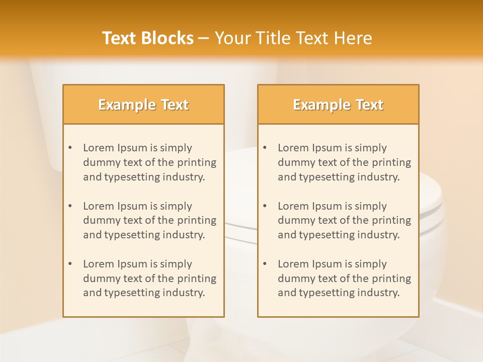 A White Toilet Sitting In A Bathroom Next To A Yellow Wall PowerPoint Template