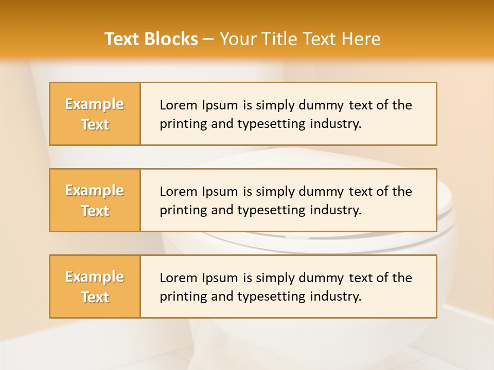 A White Toilet Sitting In A Bathroom Next To A Yellow Wall PowerPoint Template