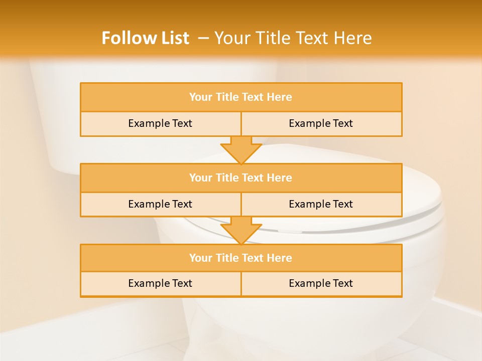 A White Toilet Sitting In A Bathroom Next To A Yellow Wall PowerPoint Template