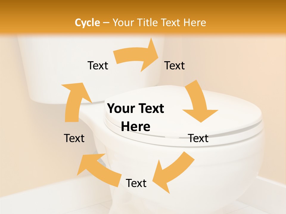 A White Toilet Sitting In A Bathroom Next To A Yellow Wall PowerPoint Template