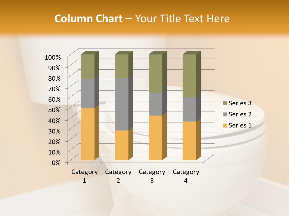 A White Toilet Sitting In A Bathroom Next To A Yellow Wall PowerPoint Template