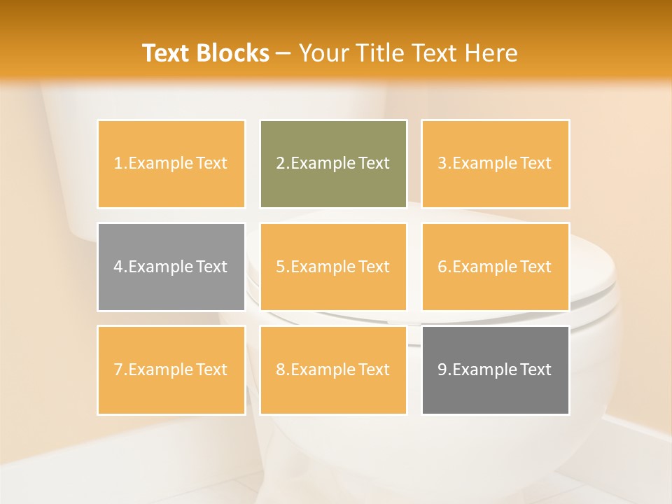 A White Toilet Sitting In A Bathroom Next To A Yellow Wall PowerPoint Template