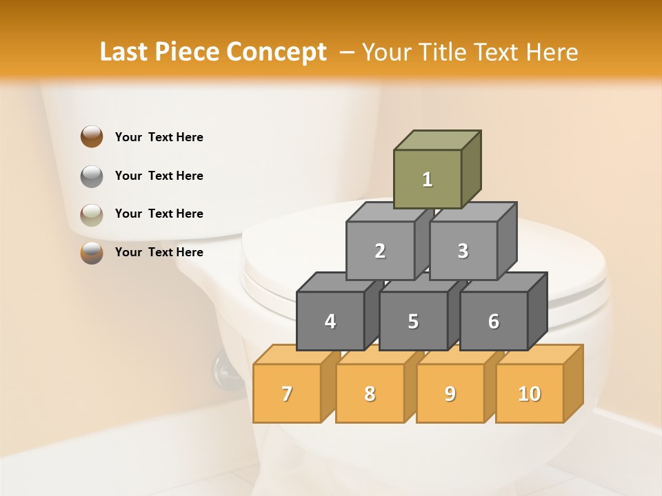 A White Toilet Sitting In A Bathroom Next To A Yellow Wall PowerPoint Template