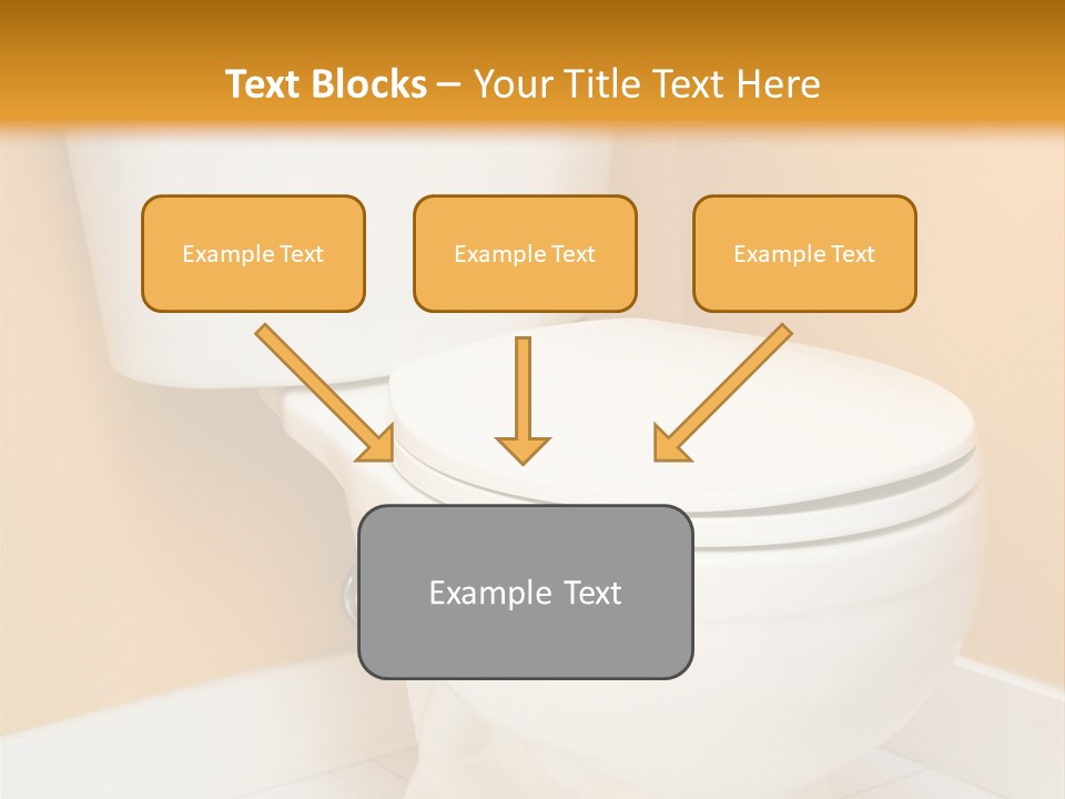 A White Toilet Sitting In A Bathroom Next To A Yellow Wall PowerPoint Template