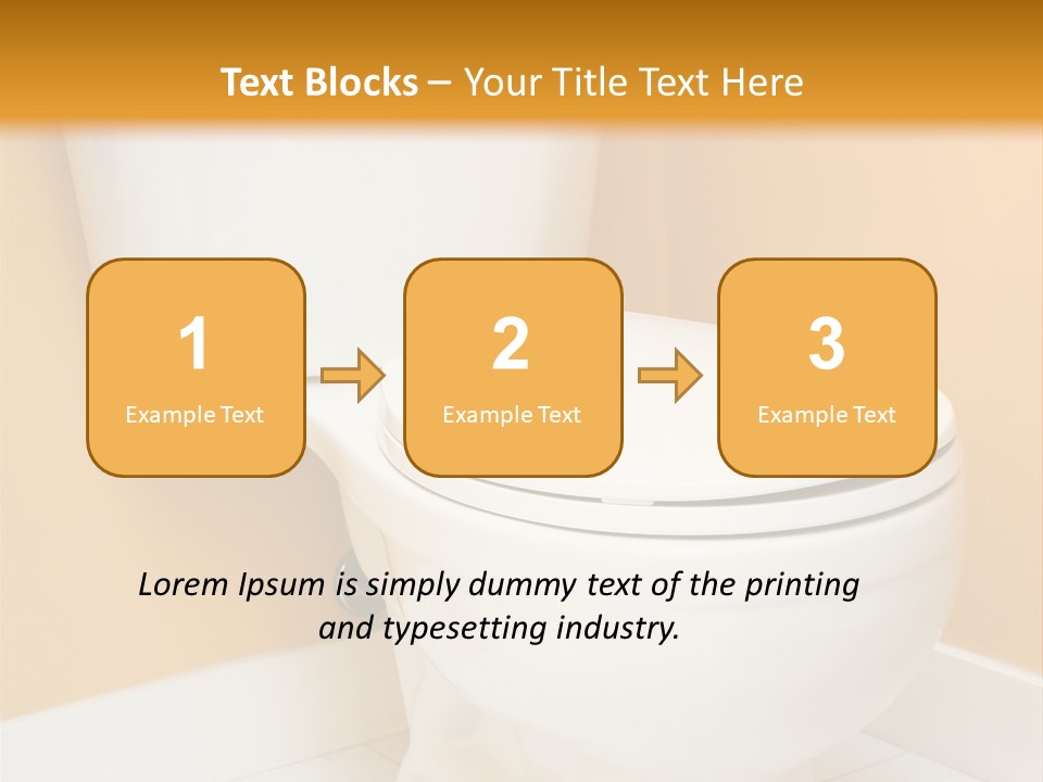 A White Toilet Sitting In A Bathroom Next To A Yellow Wall PowerPoint Template