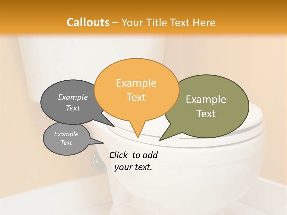 A White Toilet Sitting In A Bathroom Next To A Yellow Wall PowerPoint Template