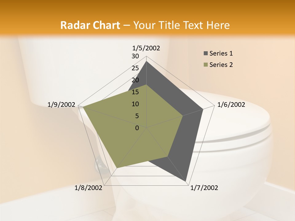 A White Toilet Sitting In A Bathroom Next To A Yellow Wall PowerPoint Template