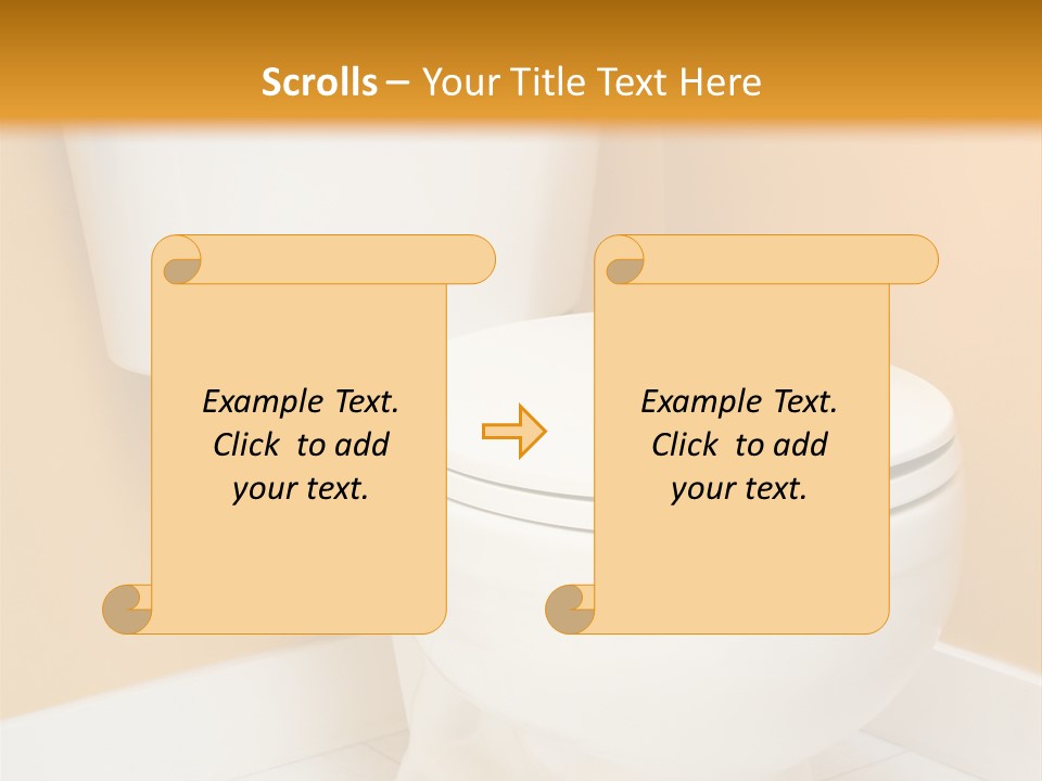A White Toilet Sitting In A Bathroom Next To A Yellow Wall PowerPoint Template