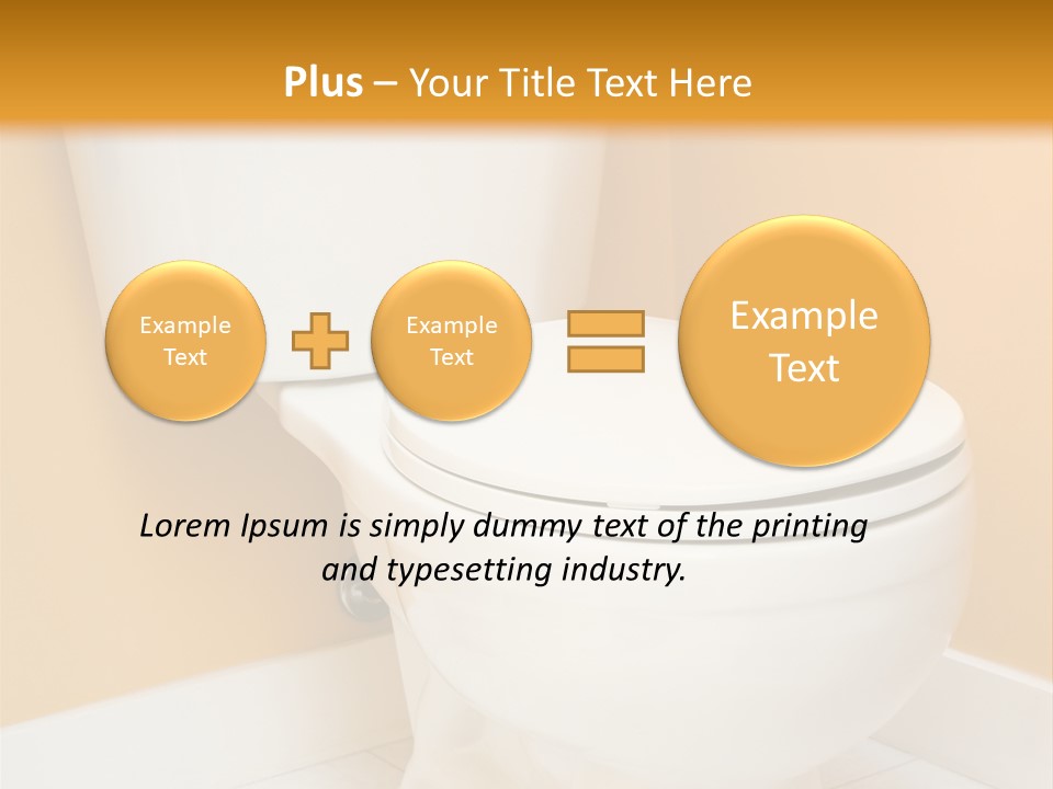 A White Toilet Sitting In A Bathroom Next To A Yellow Wall PowerPoint Template