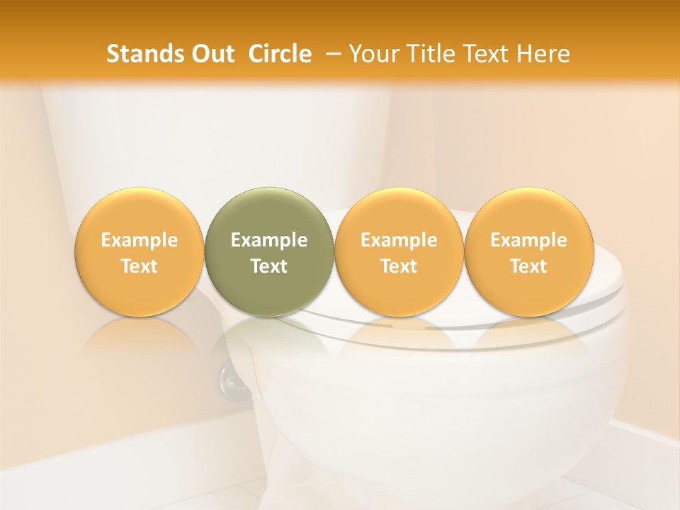 A White Toilet Sitting In A Bathroom Next To A Yellow Wall PowerPoint Template