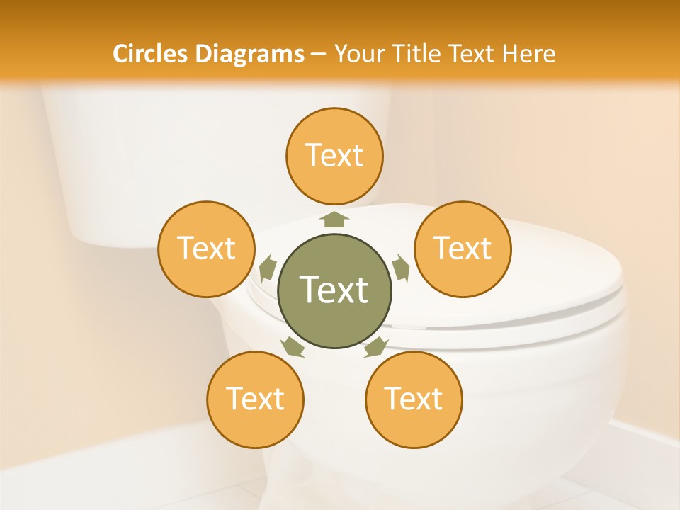 A White Toilet Sitting In A Bathroom Next To A Yellow Wall PowerPoint Template
