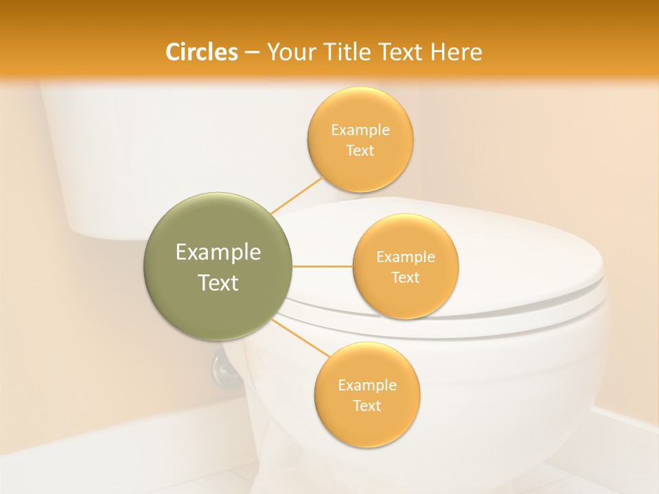 A White Toilet Sitting In A Bathroom Next To A Yellow Wall PowerPoint Template
