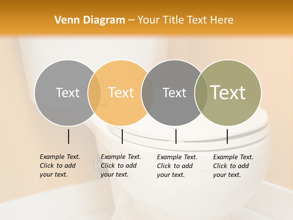 A White Toilet Sitting In A Bathroom Next To A Yellow Wall PowerPoint Template