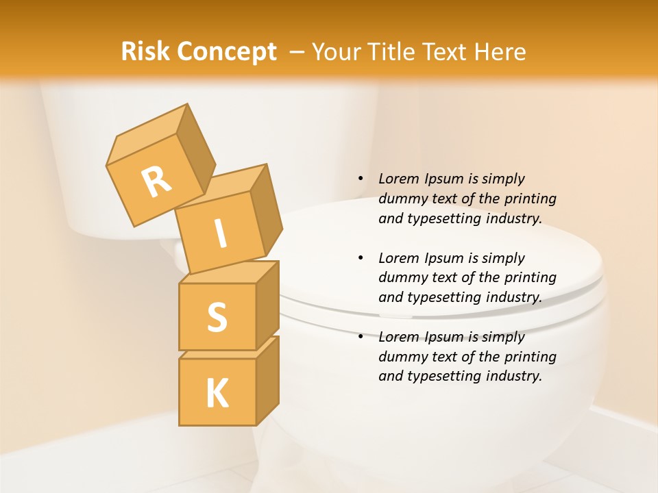 A White Toilet Sitting In A Bathroom Next To A Yellow Wall PowerPoint Template