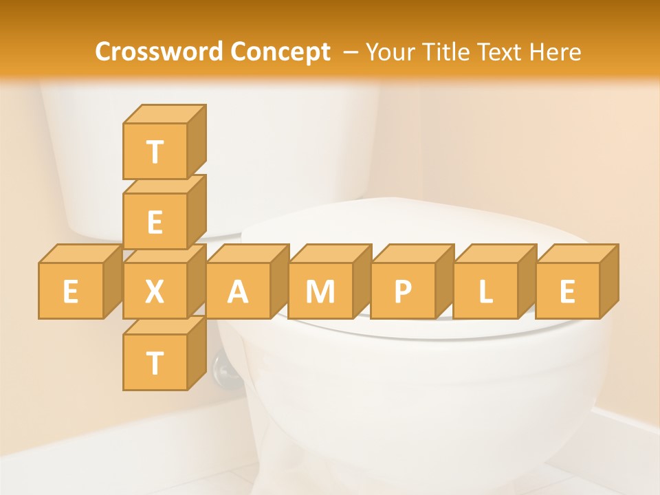 A White Toilet Sitting In A Bathroom Next To A Yellow Wall PowerPoint Template