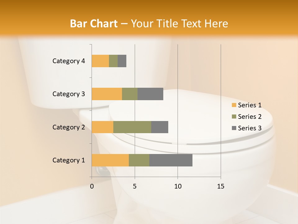 A White Toilet Sitting In A Bathroom Next To A Yellow Wall PowerPoint Template