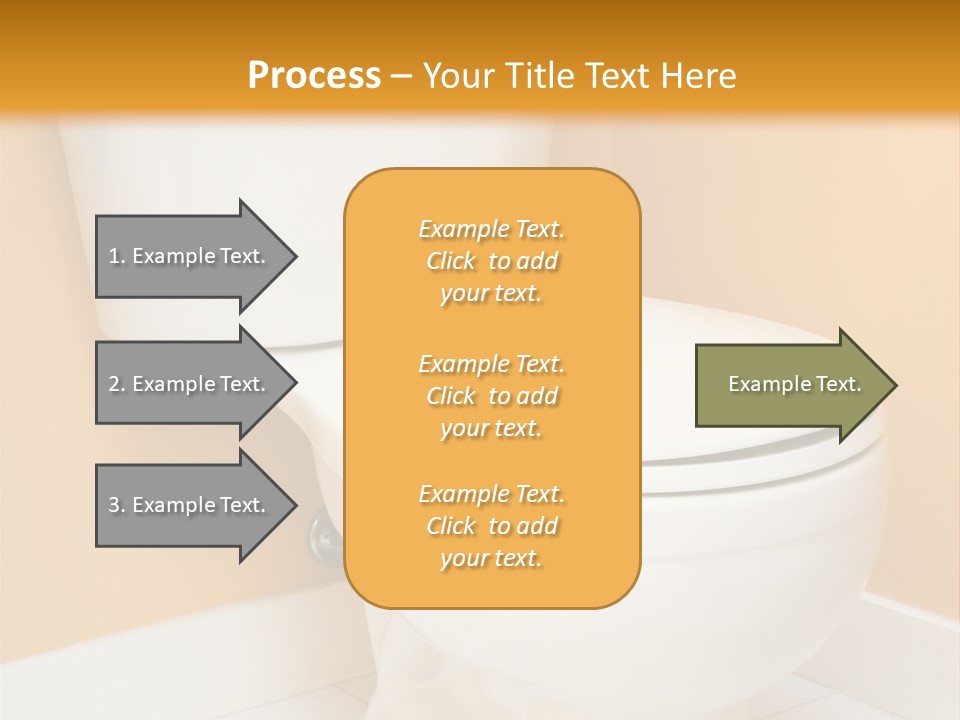 A White Toilet Sitting In A Bathroom Next To A Yellow Wall PowerPoint Template