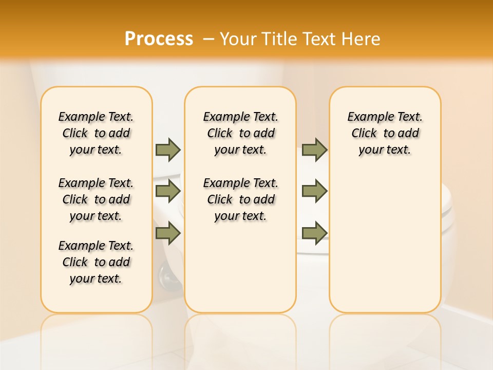 A White Toilet Sitting In A Bathroom Next To A Yellow Wall PowerPoint Template