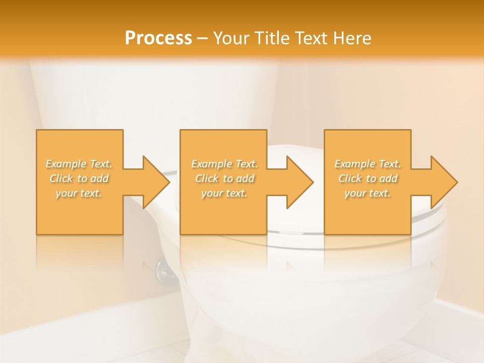 A White Toilet Sitting In A Bathroom Next To A Yellow Wall PowerPoint Template