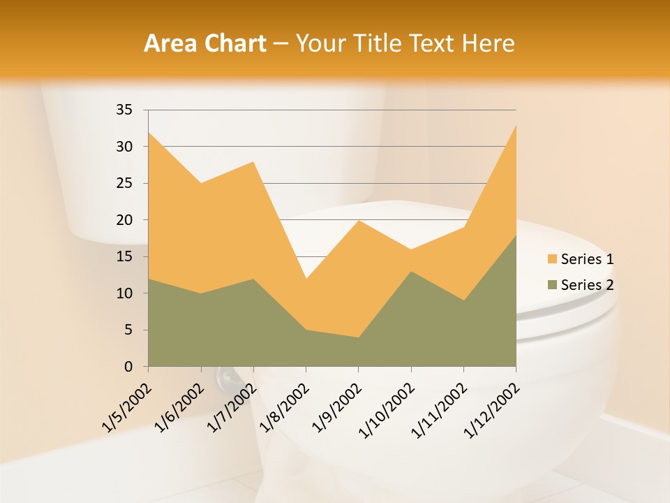 A White Toilet Sitting In A Bathroom Next To A Yellow Wall PowerPoint Template