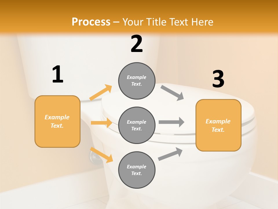 A White Toilet Sitting In A Bathroom Next To A Yellow Wall PowerPoint Template