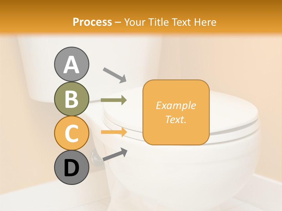 A White Toilet Sitting In A Bathroom Next To A Yellow Wall PowerPoint Template