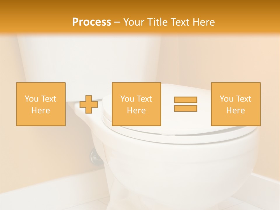 A White Toilet Sitting In A Bathroom Next To A Yellow Wall PowerPoint Template