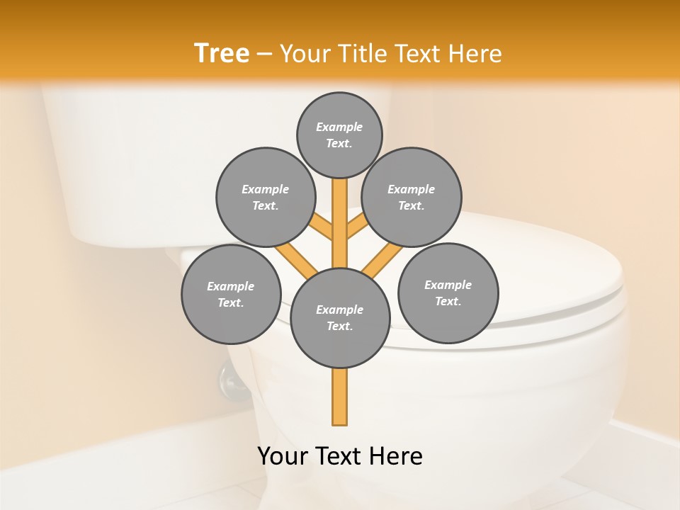 A White Toilet Sitting In A Bathroom Next To A Yellow Wall PowerPoint Template