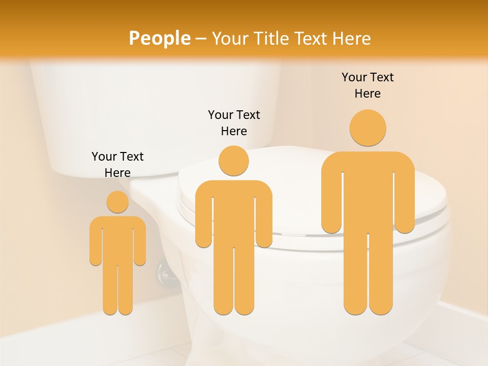 A White Toilet Sitting In A Bathroom Next To A Yellow Wall PowerPoint Template